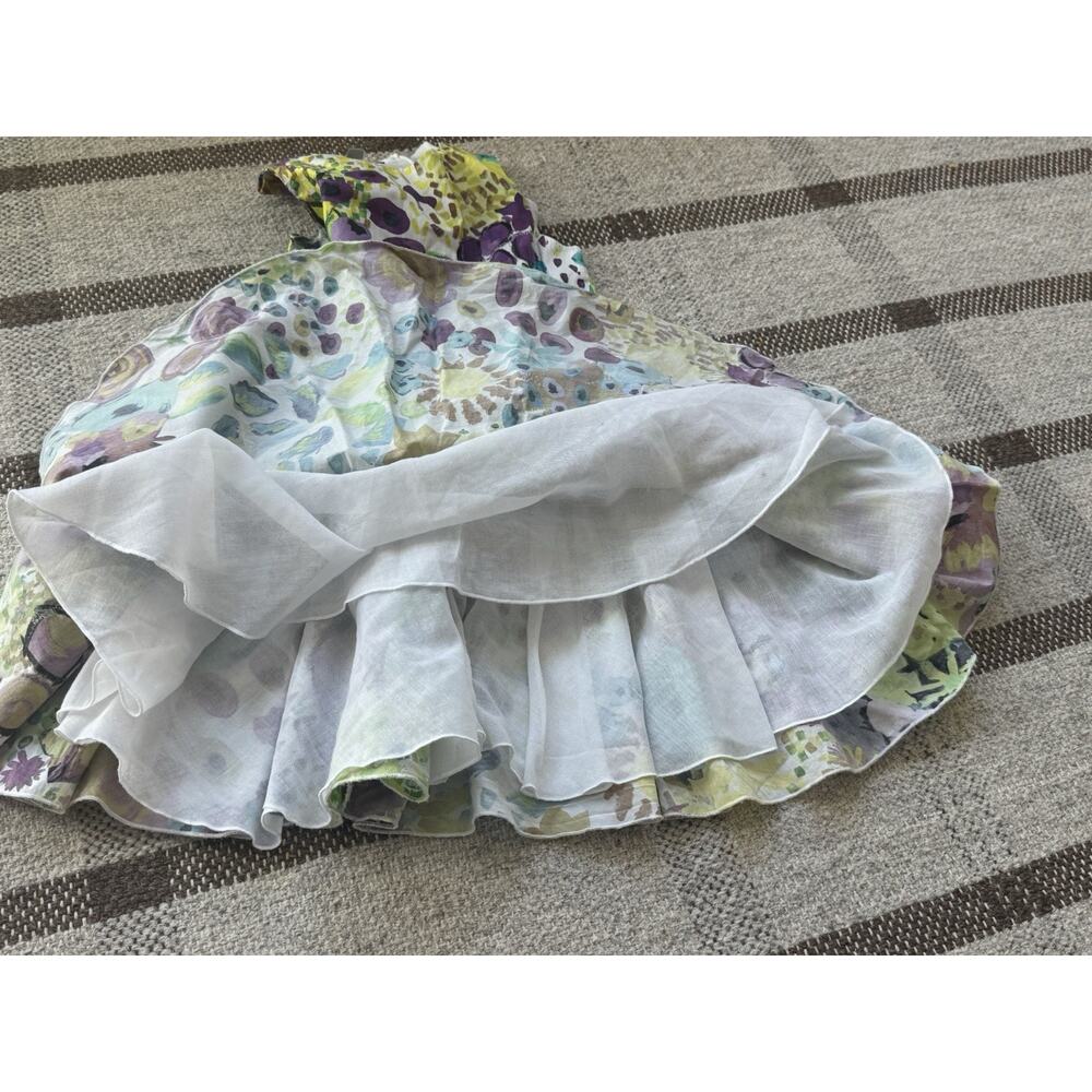 Alivia Simone Summer Bloom Tiered Dress Liberty Easter Girls 6 Purple Blue - Picture 5 of 10